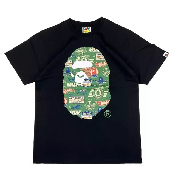 BAPE x Hot Wheels Ape Head T-shirt Black | A Bathing Ape size XL - Picture 1 of 10